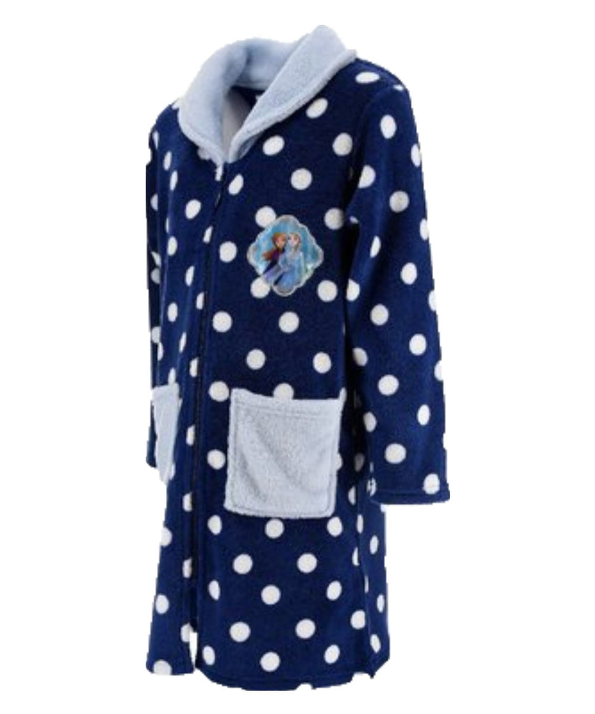 Disney Frozen Kids 2-8Y Dressing Gown Fleece Robe - Anna & Elsa - Super Heroes Warehouse