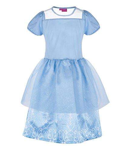 Disney Princess Girls Fancy Dress Light Blue - Super Heroes Warehouse